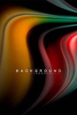 Sıvı sıvı renkler tasarım, renkli mermer veya plastik dalgalı doku arka plan, siyah, iş veya teknoloji sunu veya web broşür için parlak renkli öğeleri kapak tasarımı, duvar kağıdı