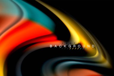 Sıvı sıvı renkler tasarım, renkli mermer veya plastik dalgalı doku arka plan, siyah, iş veya teknoloji sunu veya web broşür için parlak renkli öğeleri kapak tasarımı, duvar kağıdı