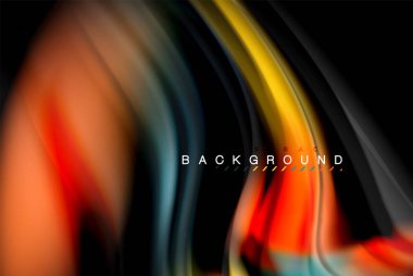 Sıvı sıvı renkler tasarım, renkli mermer veya plastik dalgalı doku arka plan, siyah, iş veya teknoloji sunu veya web broşür için parlak renkli öğeleri kapak tasarımı, duvar kağıdı