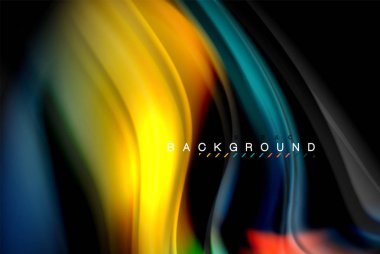 Sıvı sıvı renkler tasarım, renkli mermer veya plastik dalgalı doku arka plan, siyah, iş veya teknoloji sunu veya web broşür için parlak renkli öğeleri kapak tasarımı, duvar kağıdı