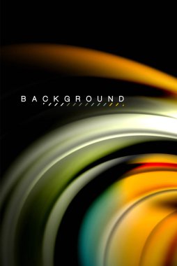 Sıvı sıvı renkler tasarım, renkli mermer veya plastik dalgalı doku arka plan, siyah, iş veya teknoloji sunu veya web broşür için parlak renkli öğeleri kapak tasarımı, duvar kağıdı