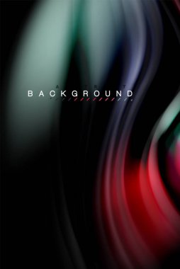 Sıvı sıvı renkler tasarım, renkli mermer veya plastik dalgalı doku arka plan, siyah, iş veya teknoloji sunu veya web broşür için parlak renkli öğeleri kapak tasarımı, duvar kağıdı