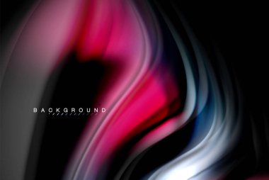 Sıvı sıvı renkler tasarım, renkli mermer veya plastik dalgalı doku arka plan, siyah, iş veya teknoloji sunu veya web broşür için parlak renkli öğeleri kapak tasarımı, duvar kağıdı