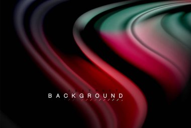 Sıvı sıvı renkler tasarım, renkli mermer veya plastik dalgalı doku arka plan, siyah, iş veya teknoloji sunu veya web broşür için parlak renkli öğeleri kapak tasarımı, duvar kağıdı