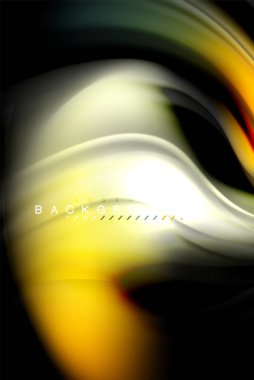 Sıvı sıvı renkler tasarım, renkli mermer veya plastik dalgalı doku arka plan, siyah, iş veya teknoloji sunu veya web broşür için parlak renkli öğeleri kapak tasarımı, duvar kağıdı