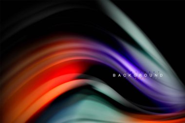 Sıvı sıvı renkler tasarım, renkli mermer veya plastik dalgalı doku arka plan, siyah, iş veya teknoloji sunu veya web broşür için parlak renkli öğeleri kapak tasarımı, duvar kağıdı