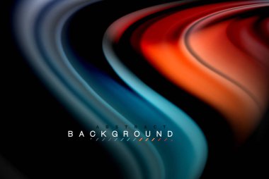 Sıvı sıvı renkler tasarım, renkli mermer veya plastik dalgalı doku arka plan, siyah, iş veya teknoloji sunu veya web broşür için parlak renkli öğeleri kapak tasarımı, duvar kağıdı