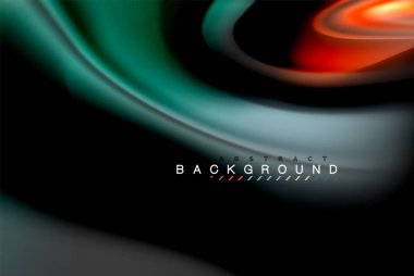 Sıvı sıvı parlak renkler tasarım, renkli mermer veya plastik dalgalı doku arka plan, siyah, iş veya teknoloji sunu veya web broşür için parlak renkli öğeleri kapak tasarımı