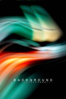 Sıvı sıvı renkler tasarım, renkli mermer veya plastik dalgalı doku arka plan, siyah, iş veya teknoloji sunu veya web broşür için parlak renkli öğeleri kapak tasarımı, duvar kağıdı