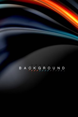 Sıvı sıvı renkler tasarım, renkli mermer veya plastik dalgalı doku arka plan, siyah, iş veya teknoloji sunu veya web broşür için parlak renkli öğeleri kapak tasarımı, duvar kağıdı