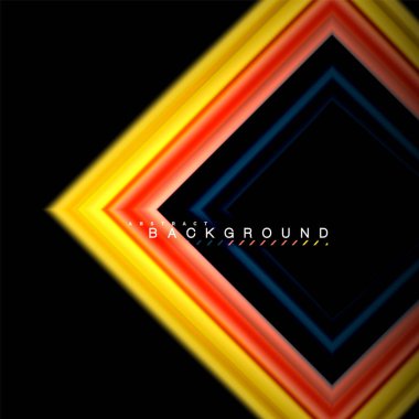 Sıvı çok renkli çizgilerle oluşturulan geometrik şekiller