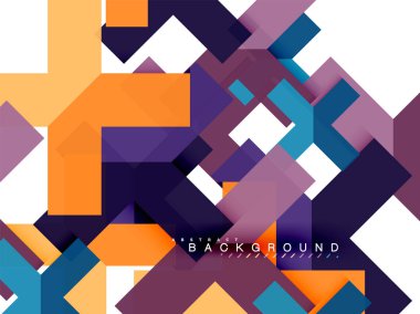 Çok renkli soyut geometrik şekiller, geometri arka plan web afiş için