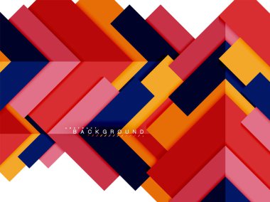 Çok renkli soyut geometrik şekiller, geometri arka plan web afiş için