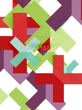 Çok renkli soyut geometrik şekiller, geometri arka plan web afiş için