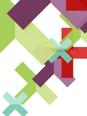 Çok renkli soyut geometrik şekiller, geometri arka plan web afiş için