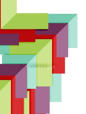 Çok renkli soyut geometrik şekiller, geometri arka plan web afiş için