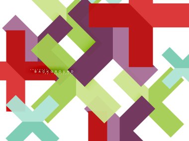 Çok renkli soyut geometrik şekiller, geometri arka plan web afiş için