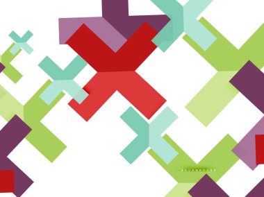 Çok renkli soyut geometrik şekiller, geometri arka plan web afiş için