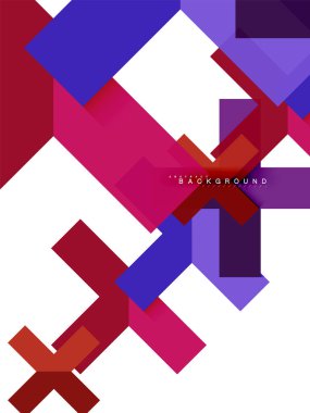 Çok renkli soyut geometrik şekiller, geometri arka plan web afiş için