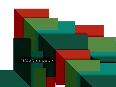 Çok renkli soyut geometrik şekiller, geometri arka plan web afiş için