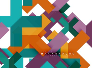 Çok renkli soyut geometrik şekiller, geometri arka plan web afiş için