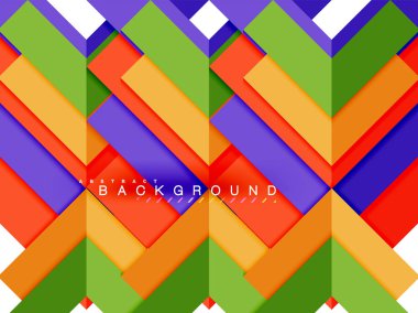 Çok renkli soyut geometrik şekiller, geometri arka plan web afiş için