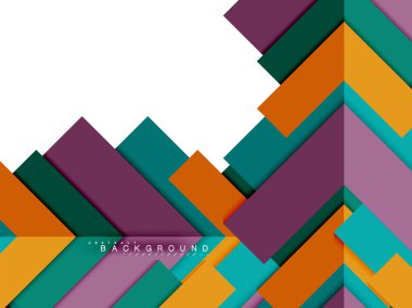 Çok renkli soyut geometrik şekiller, geometri arka plan web afiş için