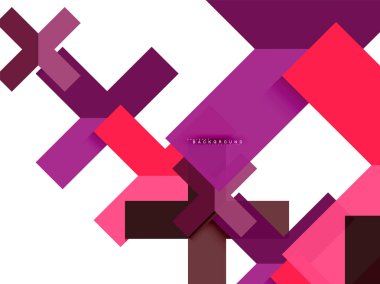 Çok renkli soyut geometrik şekiller, geometri arka plan web afiş için