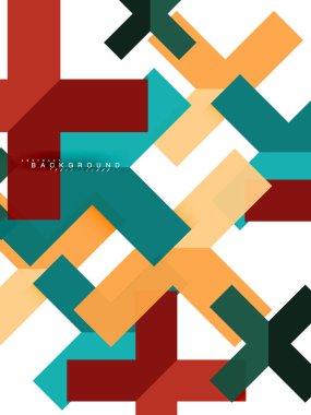 Çok renkli soyut geometrik şekiller, geometri arka plan web afiş için