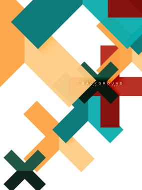 Çok renkli soyut geometrik şekiller, geometri arka plan web afiş için