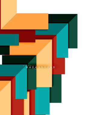 Çok renkli soyut geometrik şekiller, geometri arka plan web afiş için