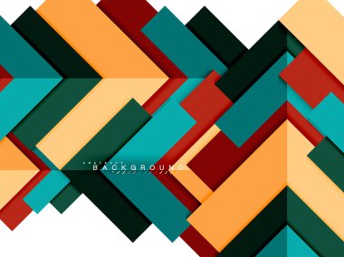 Çok renkli soyut geometrik şekiller, geometri arka plan web afiş için