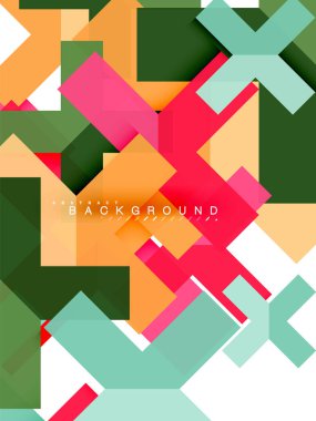 Çok renkli soyut geometrik şekiller, geometri arka plan web afiş için