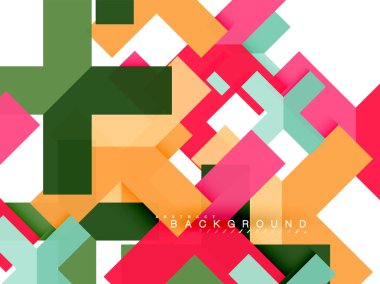 Çok renkli soyut geometrik şekiller, geometri arka plan web afiş için