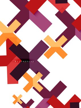 Çok renkli soyut geometrik şekiller, geometri arka plan web afiş için