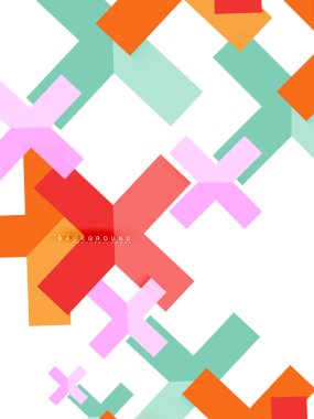 Çok renkli soyut geometrik şekiller, geometri arka plan web afiş için