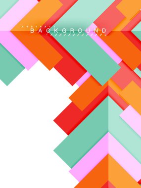 Çok renkli soyut geometrik şekiller, geometri arka plan web afiş için