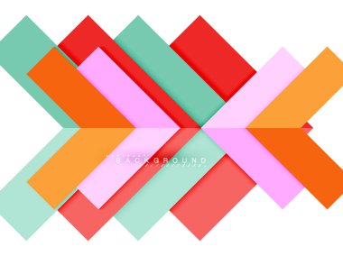 Çok renkli soyut geometrik şekiller, geometri arka plan web afiş için