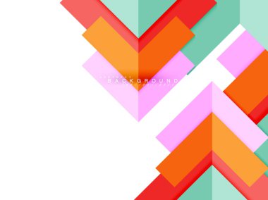 Çok renkli soyut geometrik şekiller, geometri arka plan web afiş için