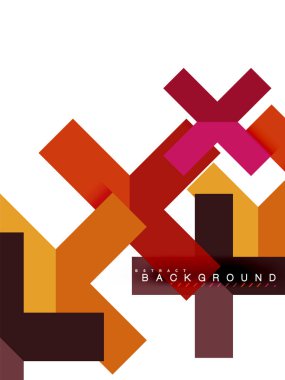 Çok renkli soyut geometrik şekiller, geometri arka plan web afiş için