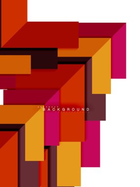 Çok renkli soyut geometrik şekiller, geometri arka plan web afiş için