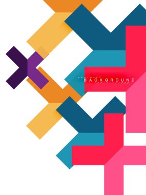 Çok renkli soyut geometrik şekiller, geometri arka plan web afiş için