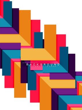 Çok renkli soyut geometrik şekiller, geometri arka plan web afiş için