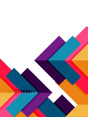 Çok renkli soyut geometrik şekiller, geometri arka plan web afiş için