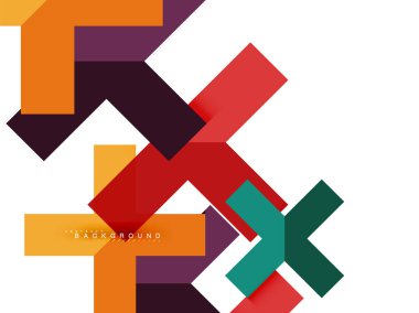 Çok renkli soyut geometrik şekiller, geometri arka plan web afiş için