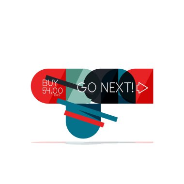 En az daire temiz soyut seçeneği adım Infographic tasarım öğesi, geometrik şekiller - Tur kareler, daireler ve satırları düzeni ile örnek metin