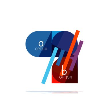 En az daire temiz soyut seçeneği adım Infographic tasarım öğesi, geometrik şekiller - Tur kareler, daireler ve satırları düzeni ile örnek metin