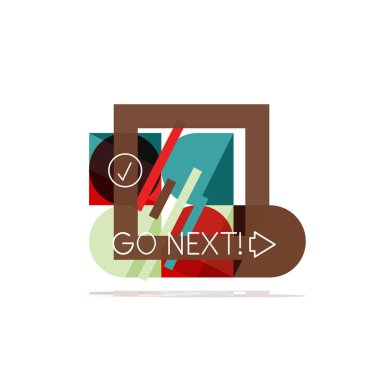 En az daire temiz soyut seçeneği adım Infographic tasarım öğesi, geometrik şekiller - Tur kareler, daireler ve satırları düzeni ile örnek metin