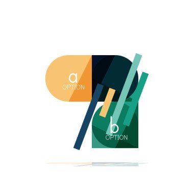 En az daire temiz soyut seçeneği adım Infographic tasarım öğesi, geometrik şekiller - Tur kareler, daireler ve satırları düzeni ile örnek metin