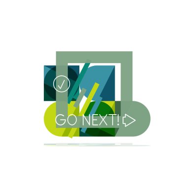 En az daire temiz soyut seçeneği adım Infographic tasarım öğesi, geometrik şekiller - Tur kareler, daireler ve satırları düzeni ile örnek metin